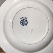 Hollow plate decor insects and strawberries, Manufacture Choisy the King, Iron Land, H Boulenger - Co.