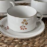 "Retro Rosso" Italian Porcelain Tea Set
