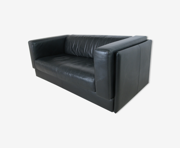 Vintage Black Leather Sofa 1970s Selency Vintage Black Leather Sofa 1970s Selency, Black Vintage Leather Sofa