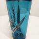 Blue and silver crystal vase. France 1950s.