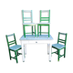 Kitchen table with 4 vintage chairs, 1950s