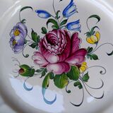 2 Desvres earthenware plates with Strasbourg decor by Henri Chaumeil? - Flower patterns