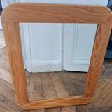 Scandinavian rectangular pine mirror. 1970s.
