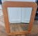 Miroir scandinave rectangulaire en pin. Années 70.