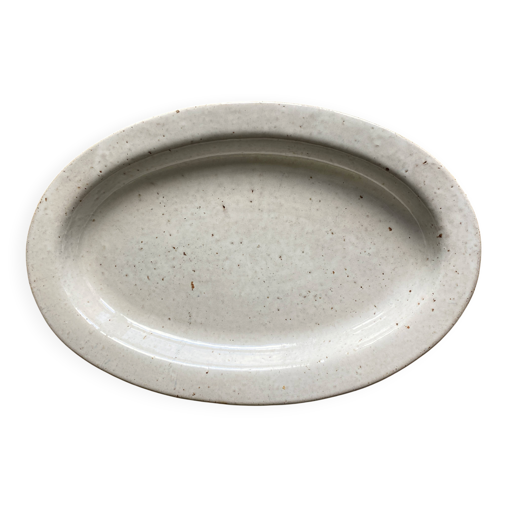 Large oval ceramic dish from Vallauris signed RP Picault, 42 cm, in perfect condition.