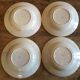4 plates old décor flowers