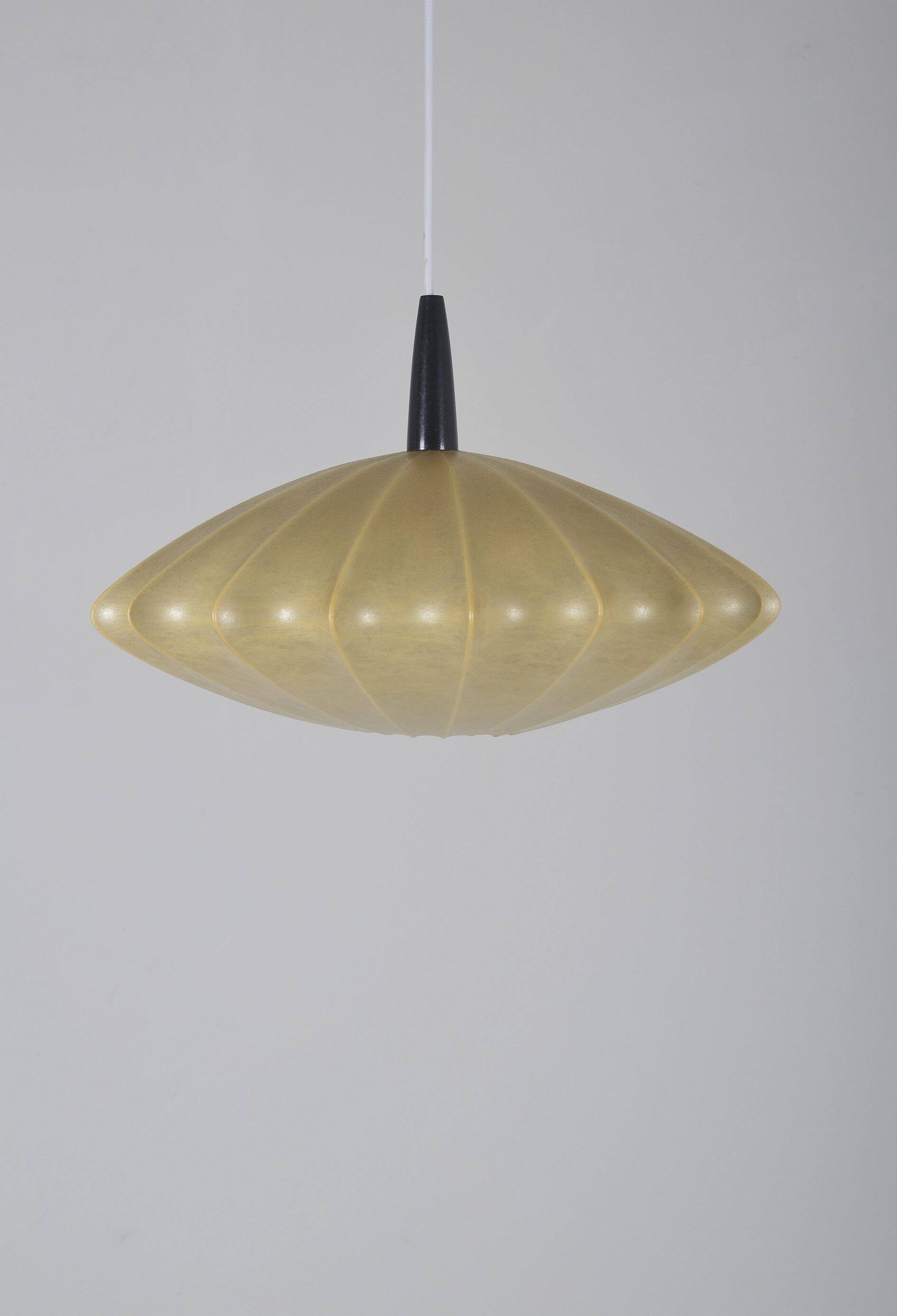 Vintage cocoon pendant lamp in UFO shape, 1960s