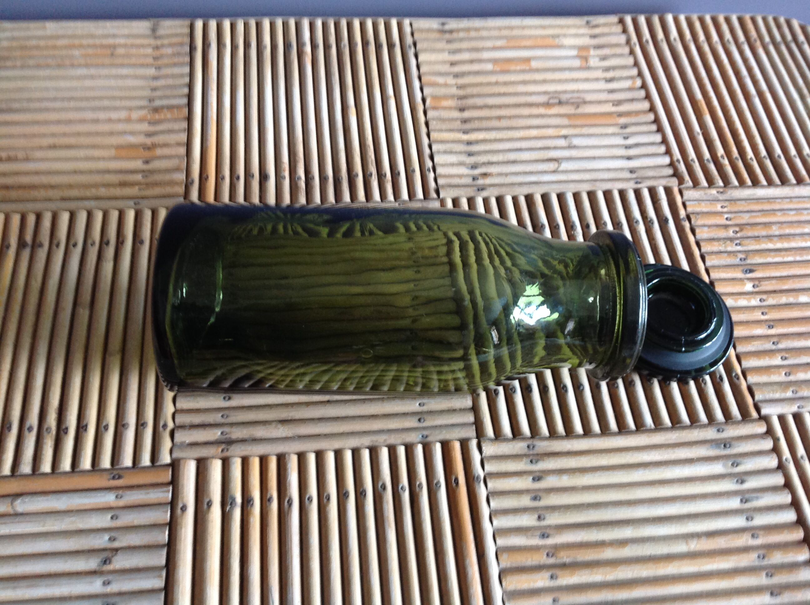 Milk glass bottle