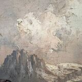 Painting "Mountain Torrent", Oil on canvas