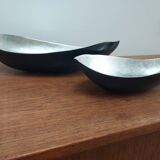 Set of 2 lacquered wooden empty pocket boxes