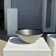 Duo of gray Indonesian ceramic bowls or salad bowls