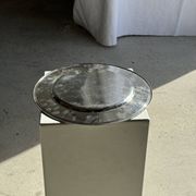 Round vintage silver-plated tray D30 H2