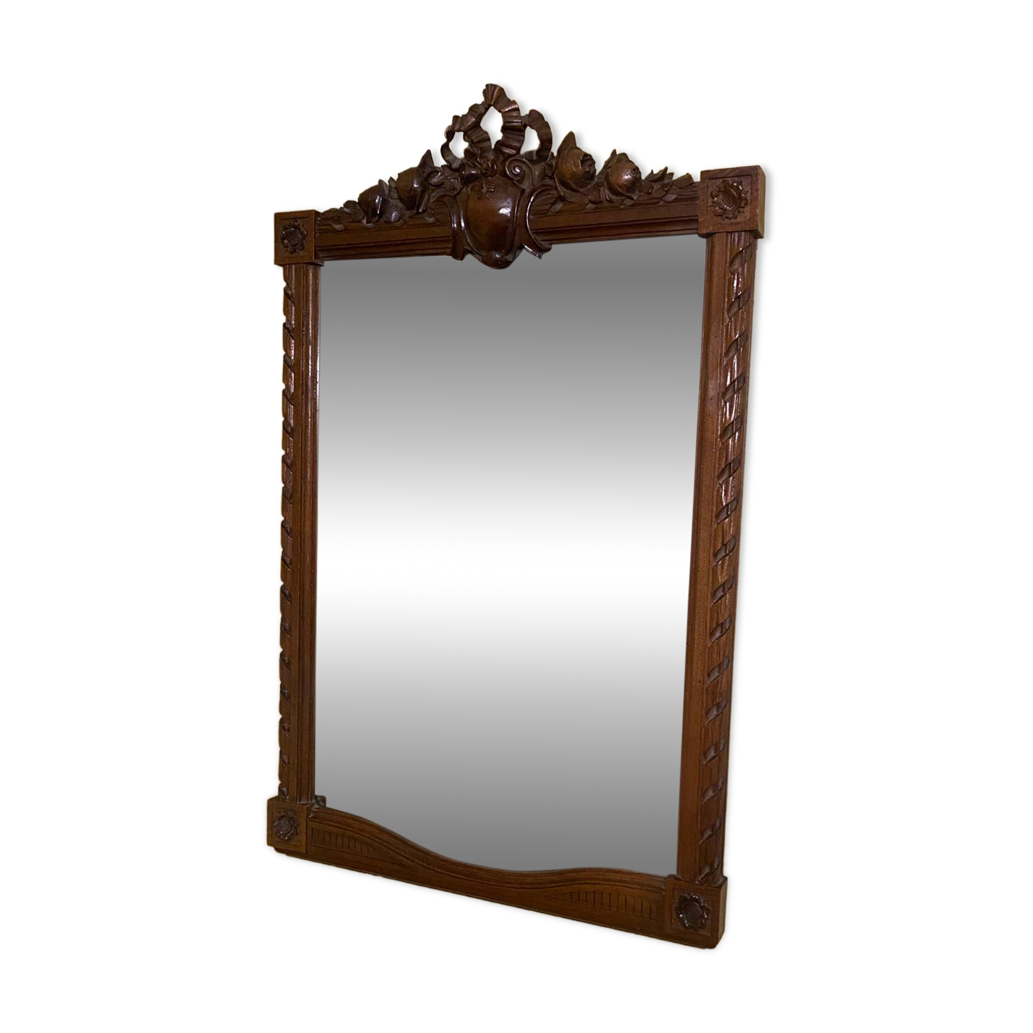 Carved wooden mirror in Louis XVI style