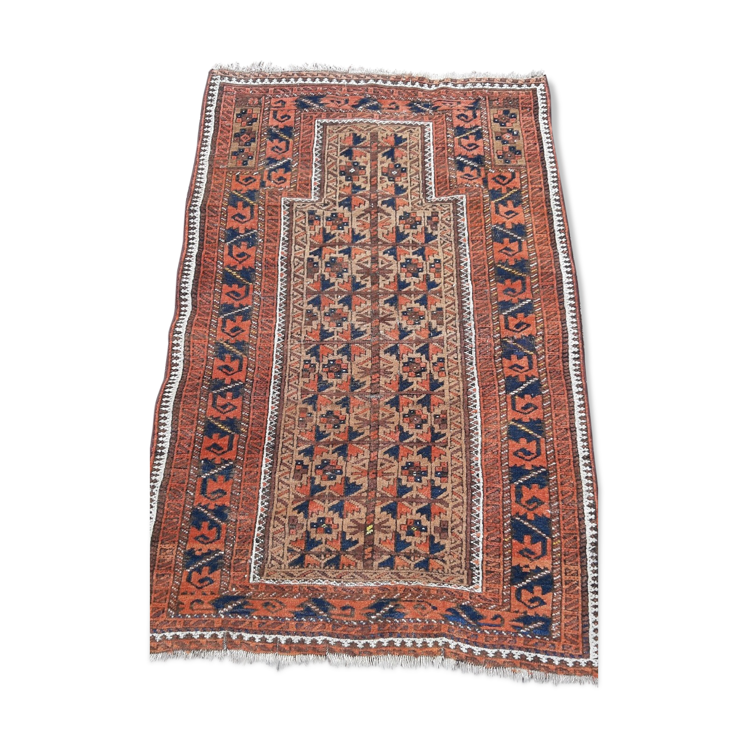 Hand knotted wool rug 76x117cm