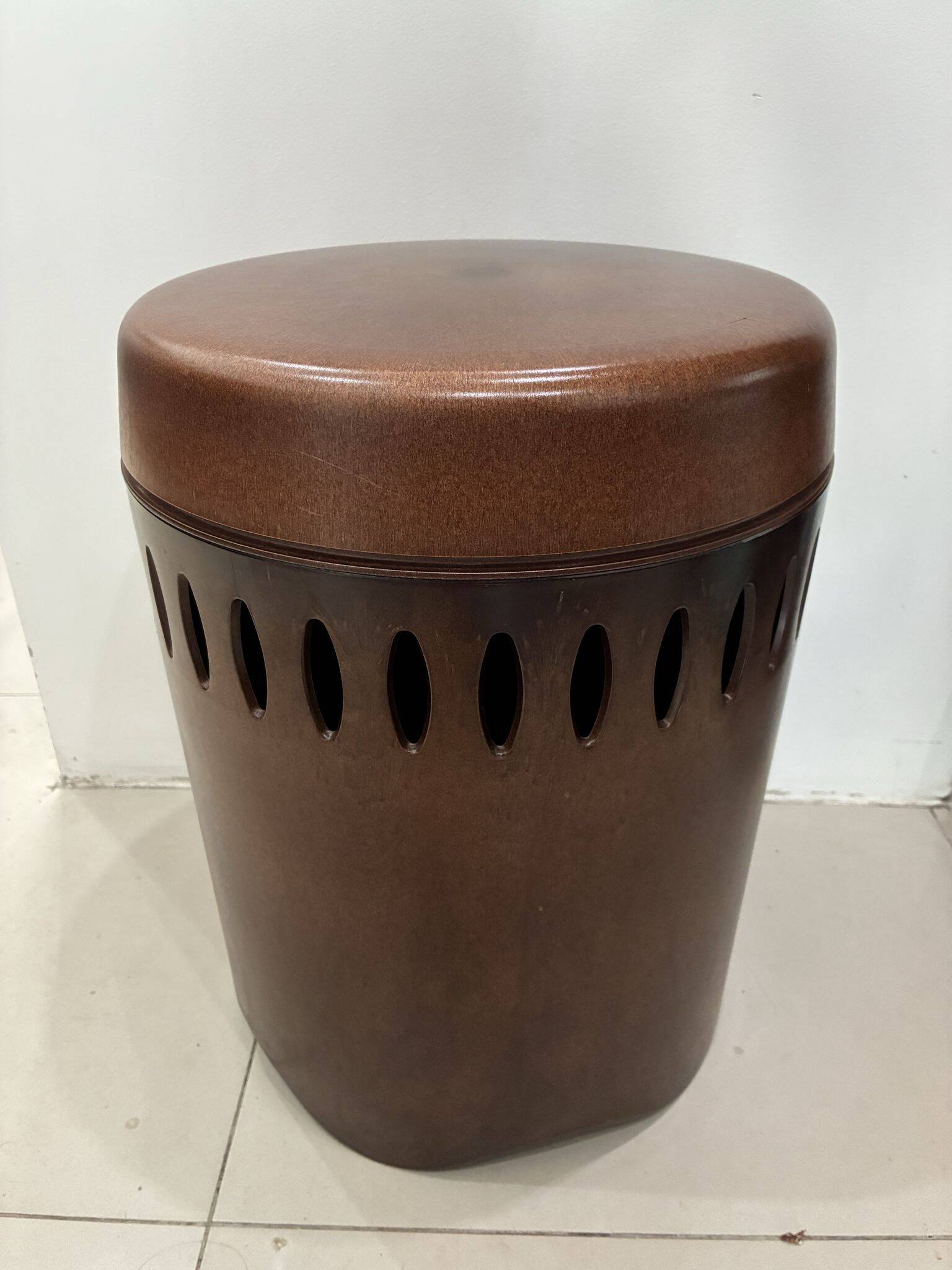Emsa laundry basket and stool, West Germany, 1970s