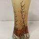 Vase verre émaillé paysage enneigé vers 1900 Legras