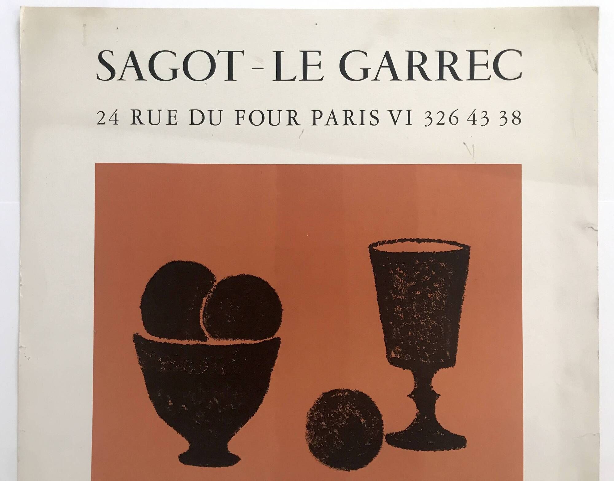 Véra fabre, galerie sagot-le garrec, 1971. original lithograph poster