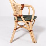 Set of 2 Vintage 1970’s Rattan-Bamboo indoor/outdoor chairs