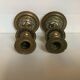 Pair of old brass candle holders