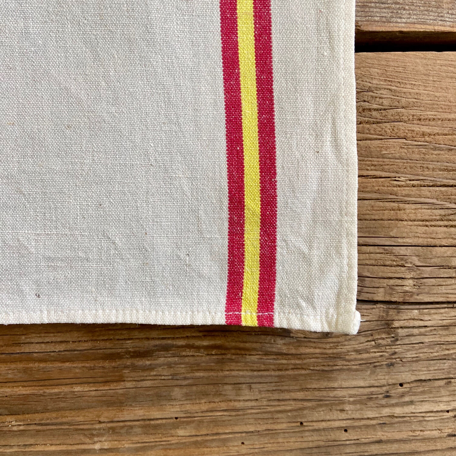 Old linen tea towel