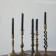 Vintage Brass Candlesticks, 1960s, Set of 5