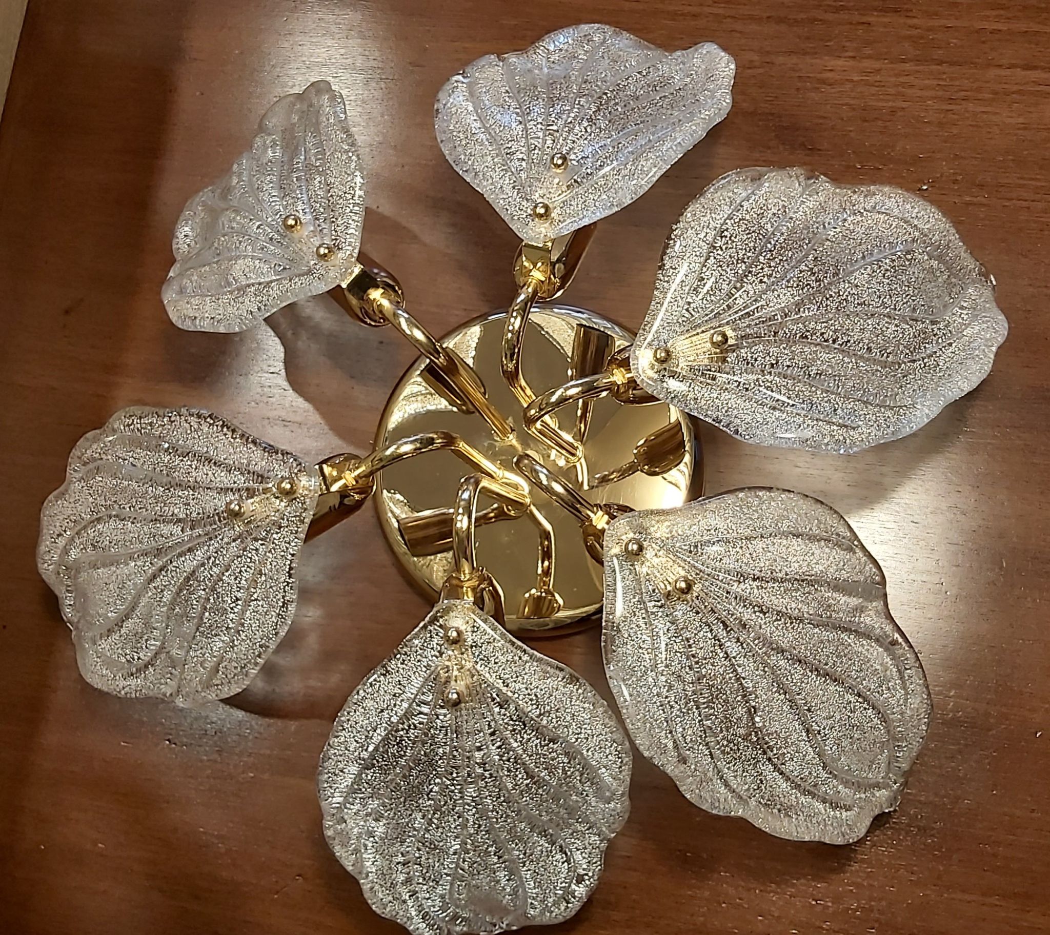Plafonnier en verre de Murano, Navaresi, Italie, années 1980