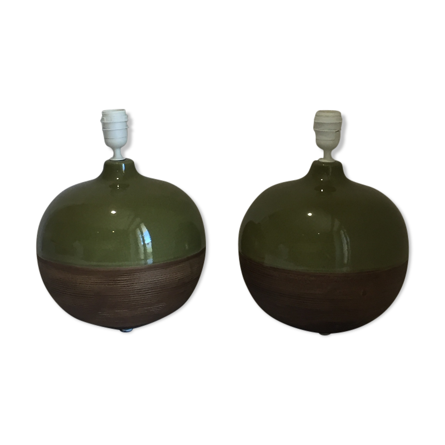 Pair of vintage ceramic lamps