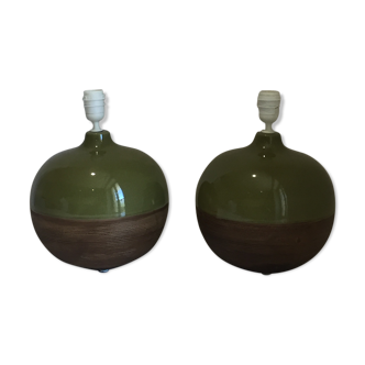 Pair of vintage ceramic lamps