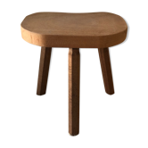 Tabouret tripode en bois vintage