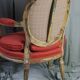Louis XVI style cabriolet medallion armchair