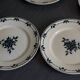 Old plates Badonviller blue flowers