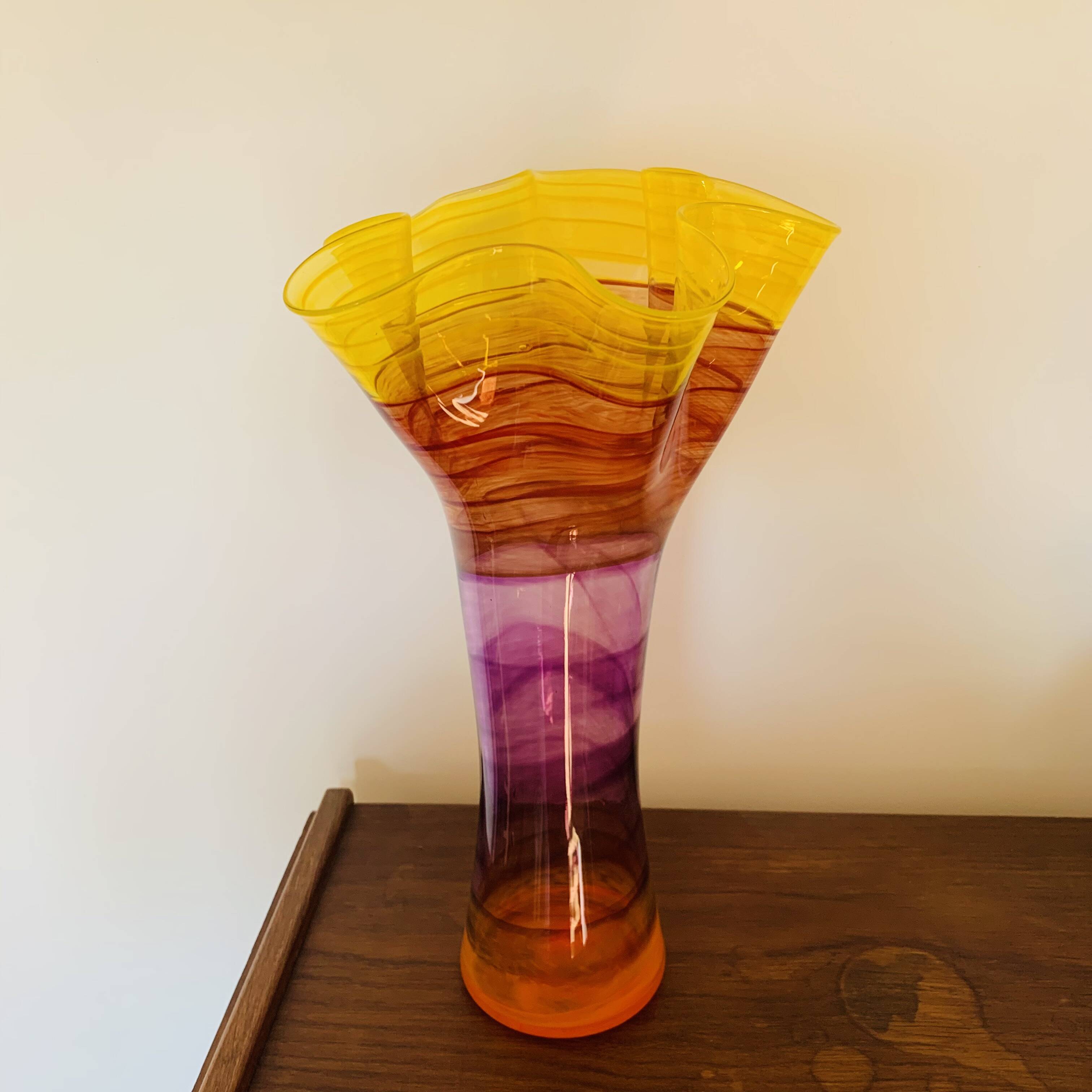 Vintage vase from Locronan glassworks