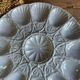 Digoin Sarreguemines France oyster dish in gray slip