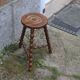 Tripod stool with bumped feet