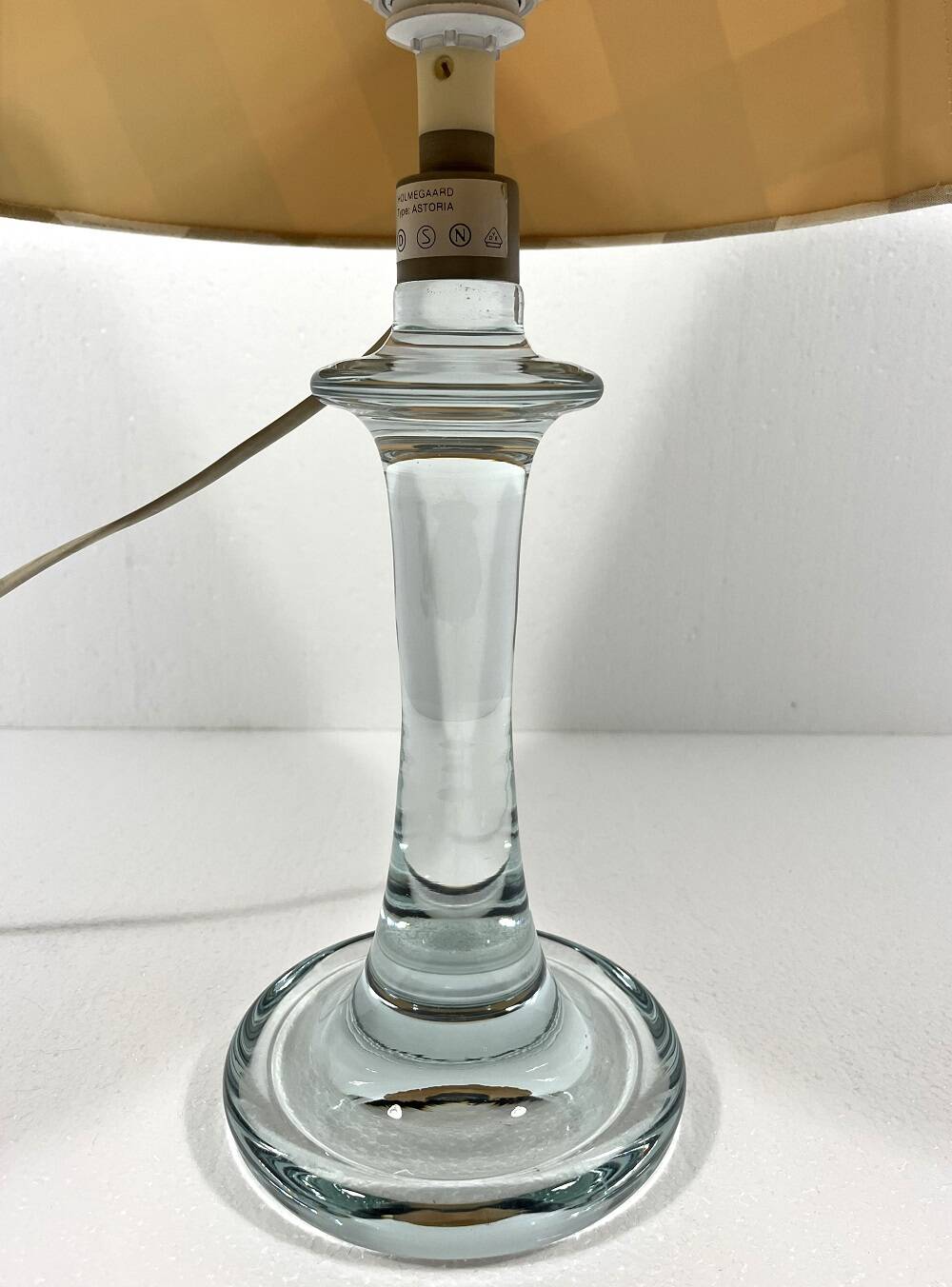 Holmegaard glass table lamp Astoria 1970's
