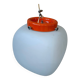 Lampe suspendue vintage Space Age des années 70 – Verre opalin et orange