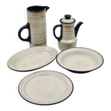 Vintage tableware service from West Germany from the 1970s.