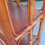 Four-tier rattan shelf