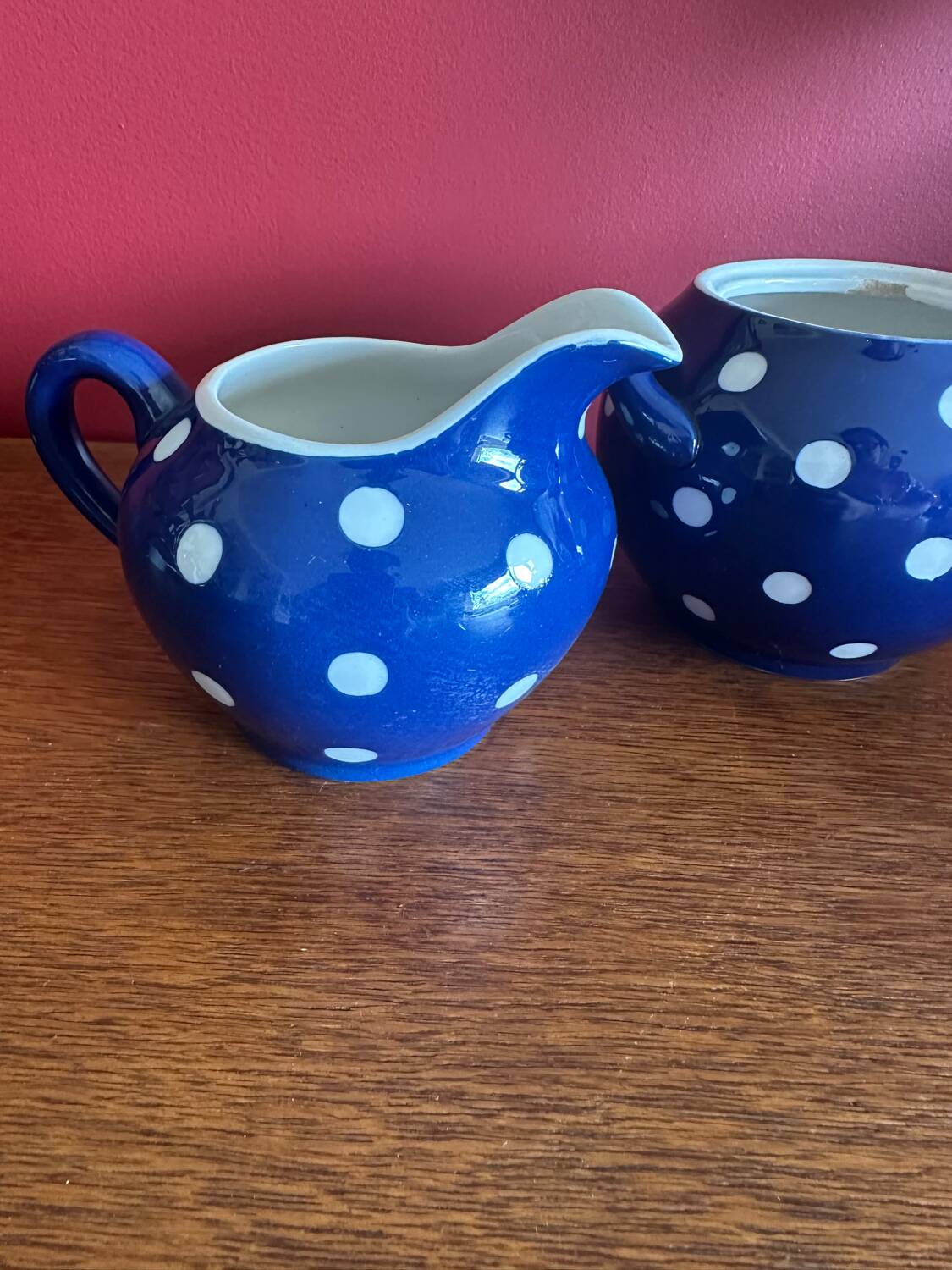 Duo de crémier, pot à lait vintage