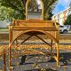 Dressing table / Mirror stool rattan bamboo Vintage 1970