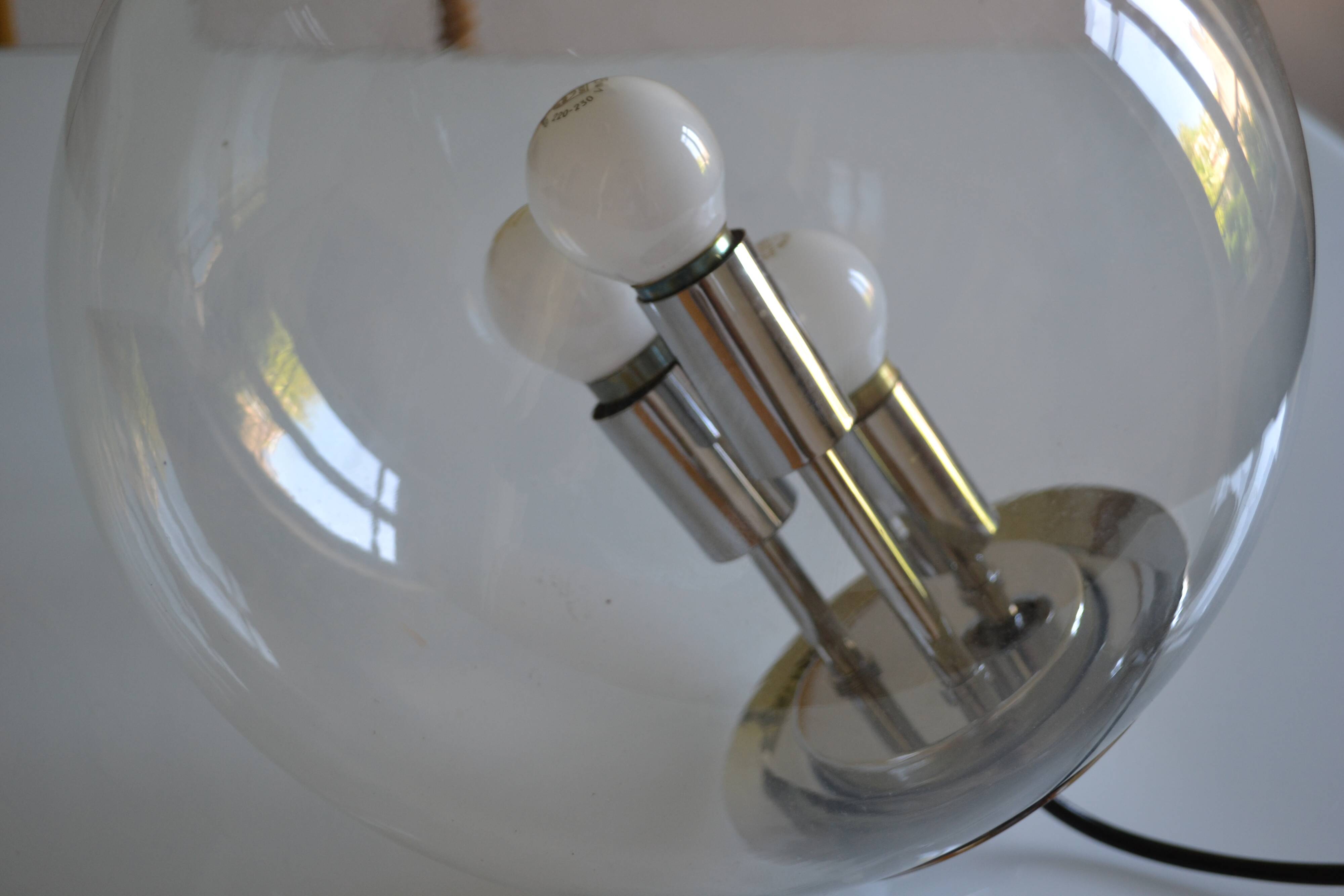 Chandelier pendant lamp Doria Leuchten West Germany 1960