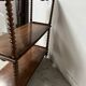Napoleon III console table with three shelves in mahogany and veneer, 19th century
