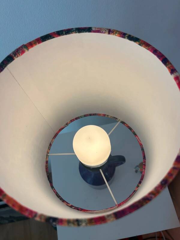 Lampe vase upcyclée des années 70 de Bay Keramik