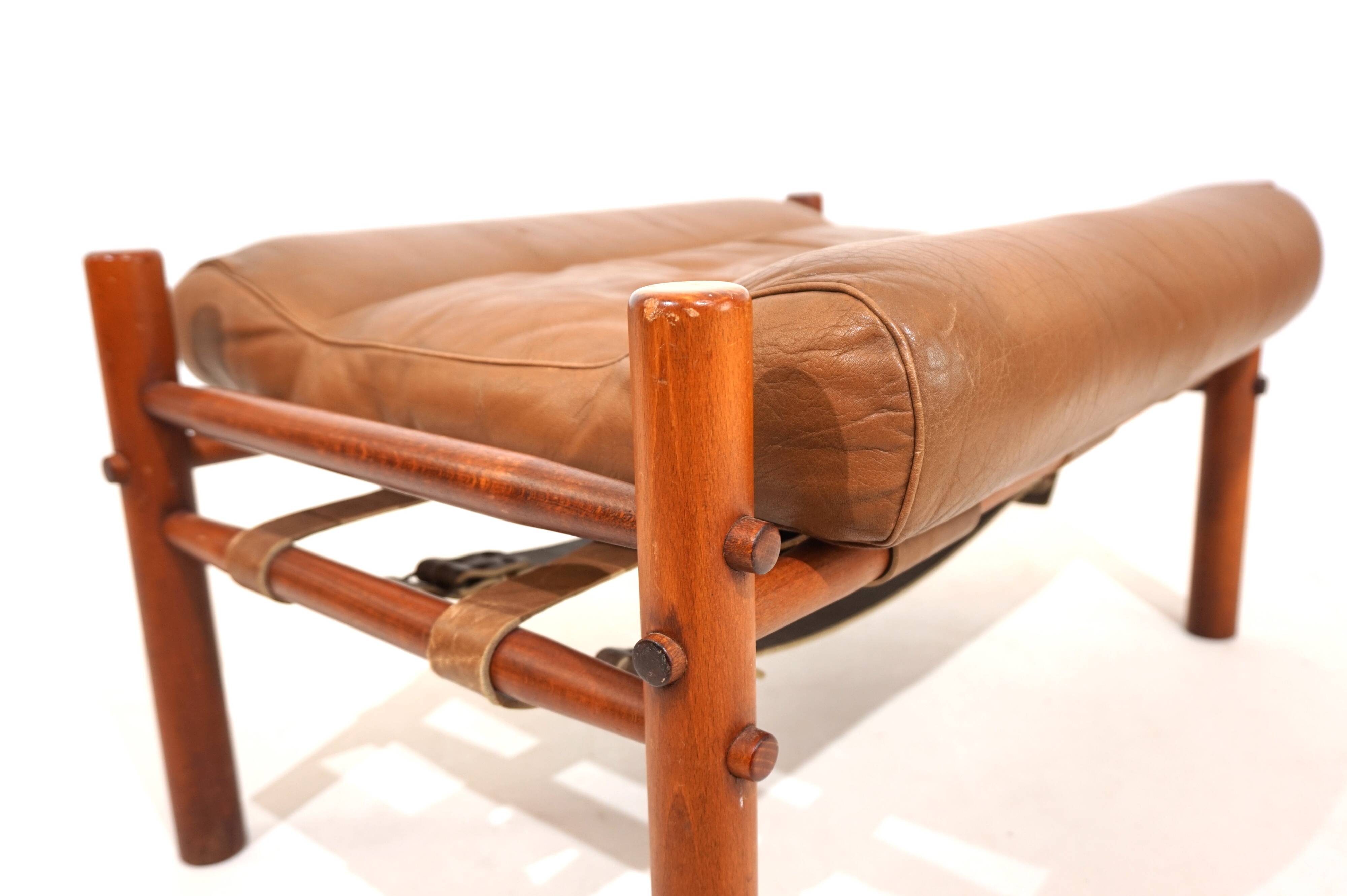 Arne Norell Inca chair with ottoman for Norell AB