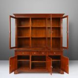 English Wooden Bookcase Cabinet, 1950s