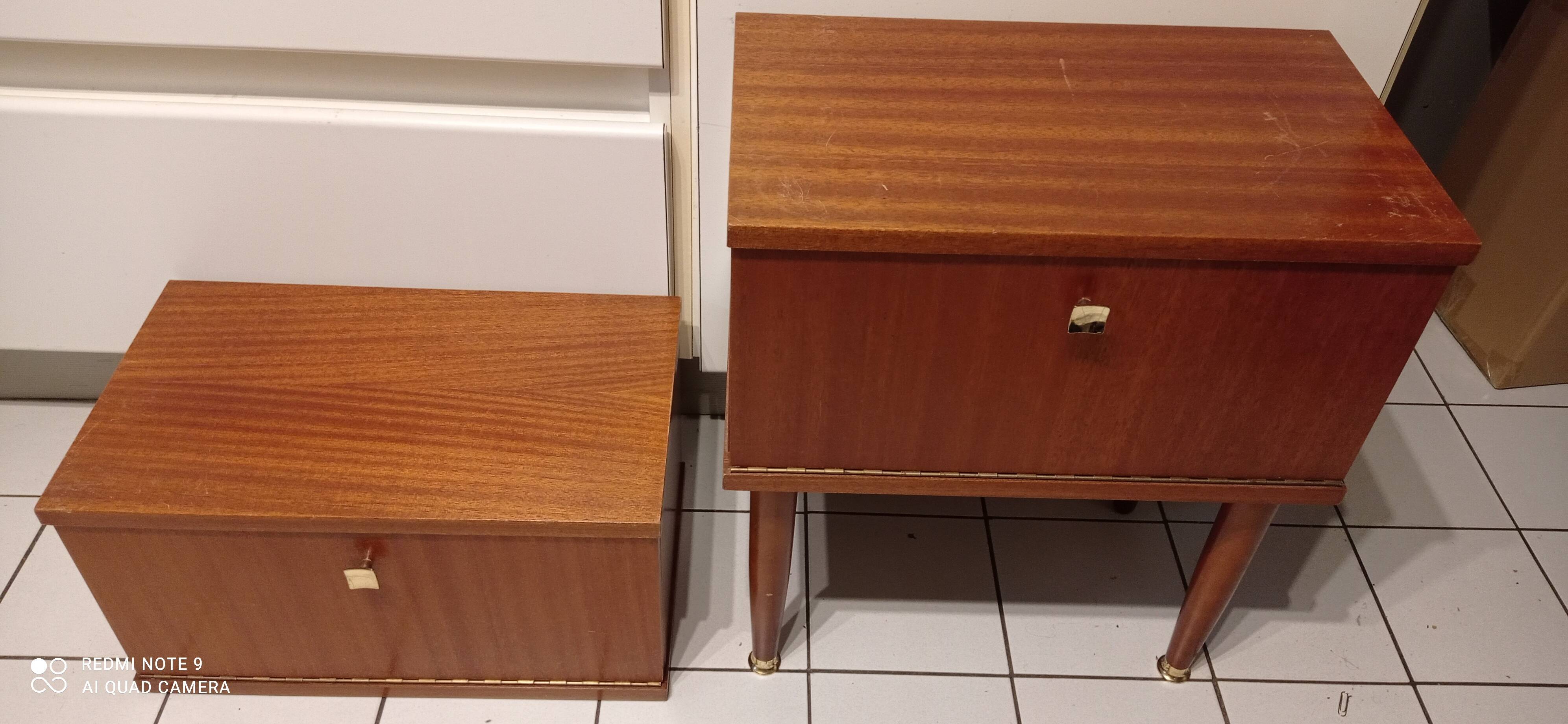 Paire de chevet vintage scandinave