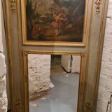 Trumeau en  bois laqué de style Louis XVI , fin XIXème