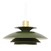 Lampe scandinave, vert bouteille, années 1970