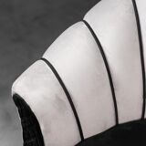 Armchair in gray velvet 50