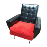 Black and red leather chair